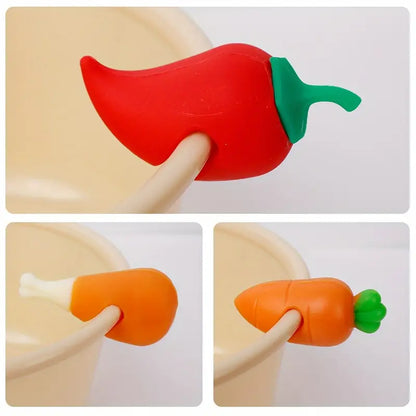 Creative Silicone Chili Carrot Chicken Leg Pot Cover