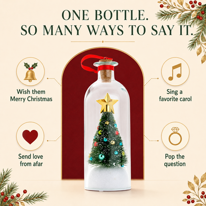 Record-a-Message Christmas Tree Bottle Ornament