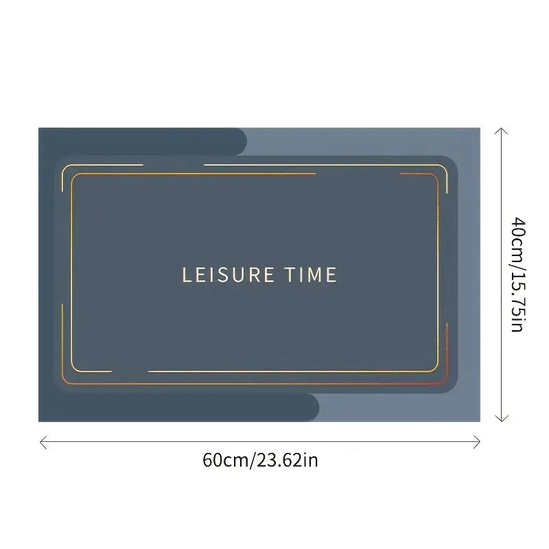 Absorbent Bath Mat - Non-Slip Modern Floor Mat