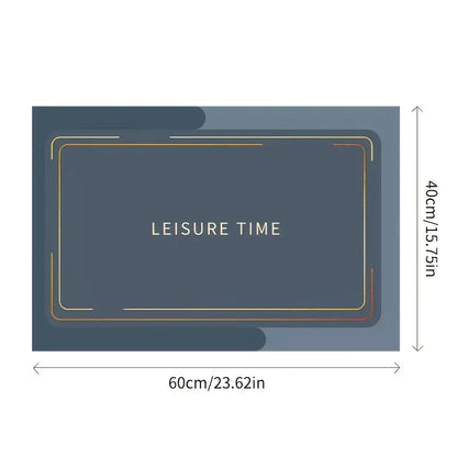 Absorbent Bath Mat - Non-Slip Modern Floor Mat