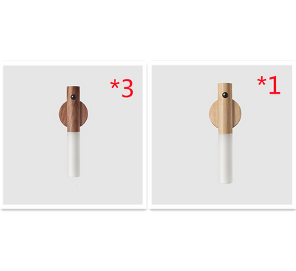Wood-Finish Motion Sensor Night Light with Magnetic Base
