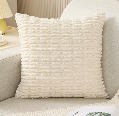 Creative Geometric Plush Pillow Cover for Living Room