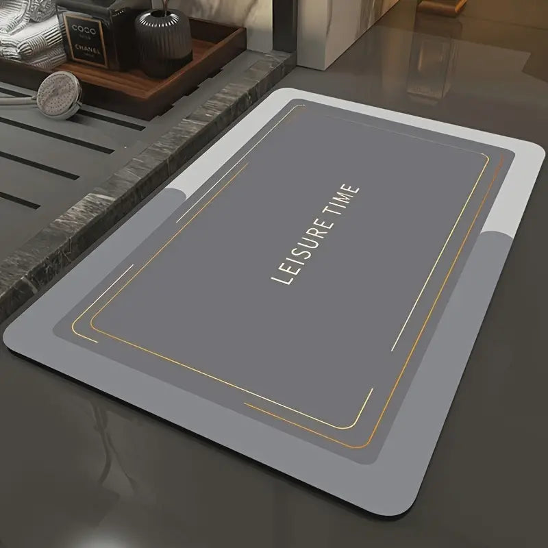 Absorbent Bath Mat - Non-Slip Modern Floor Mat