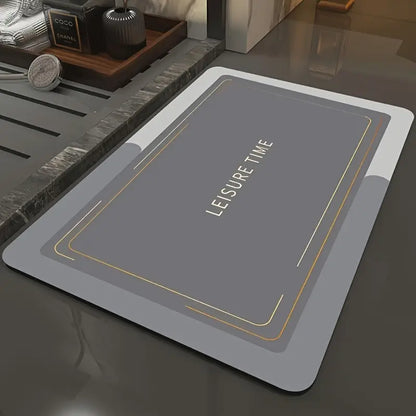 Absorbent Bath Mat - Non-Slip Modern Floor Mat