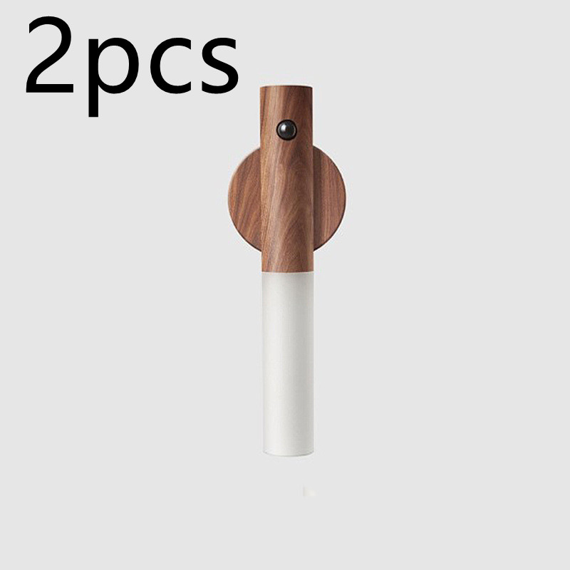 Wood-Finish Motion Sensor Night Light with Magnetic Base