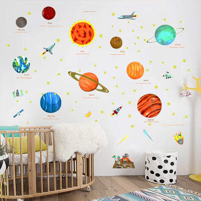 Planet Stars Wall Stickers for Children's Room Decor