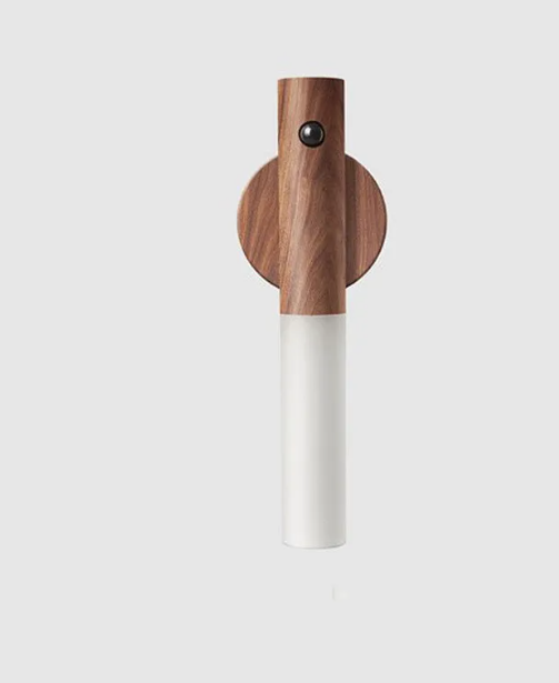 Wood-Finish Motion Sensor Night Light with Magnetic Base