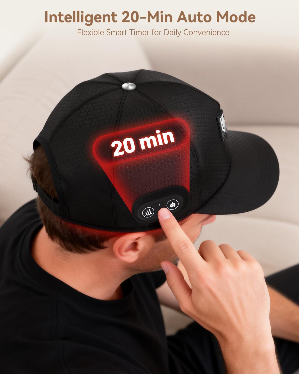 Cordless Red Light Therapy Cap – 660 nm Red & 850 nm Near-Infrared, Rechargeable 2000mAh - image 7