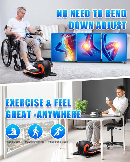 Electric Under-Desk Elliptical – Seated Leg Exerciser with Remote, 12 Speeds, Quiet Motor - image 3
