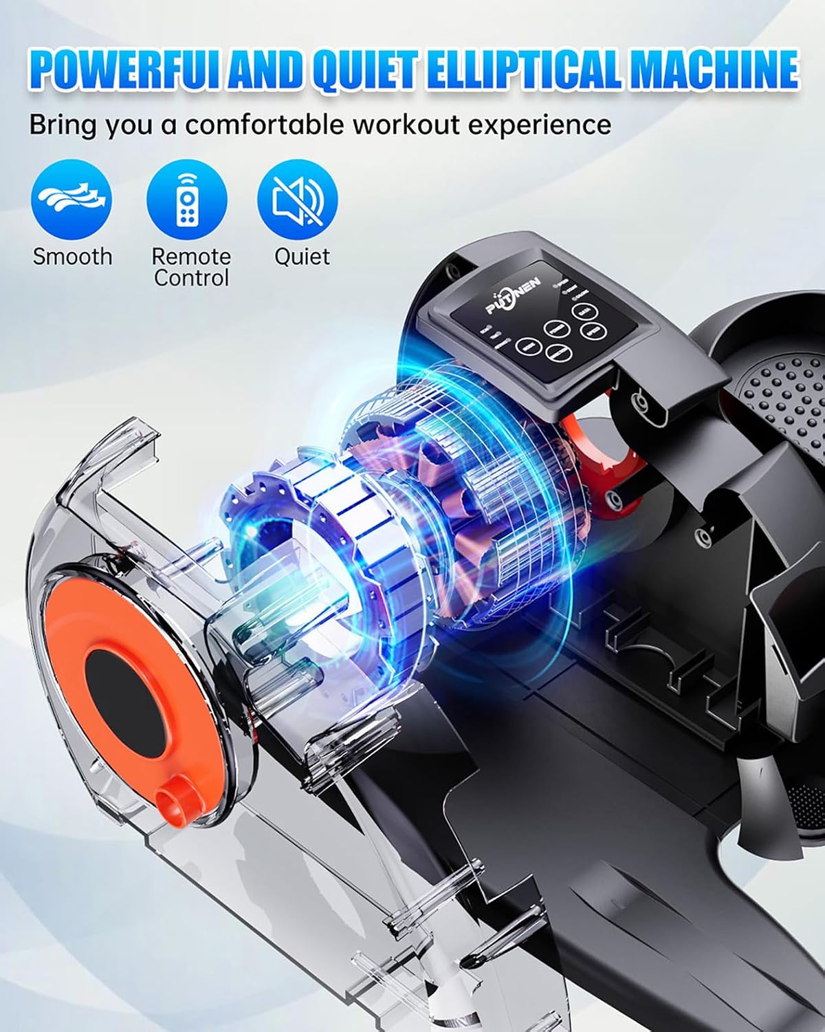 Electric Under-Desk Elliptical – Seated Leg Exerciser with Remote, 12 Speeds, Quiet Motor - image 2