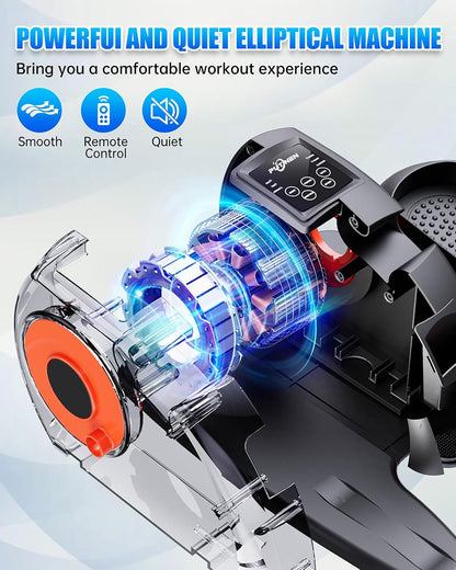 Electric Under-Desk Elliptical – Seated Leg Exerciser with Remote, 12 Speeds, Quiet Motor - image 2
