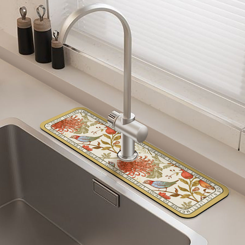 Quick-Dry Diatomaceous Water Absorbent Mat for Bathroom