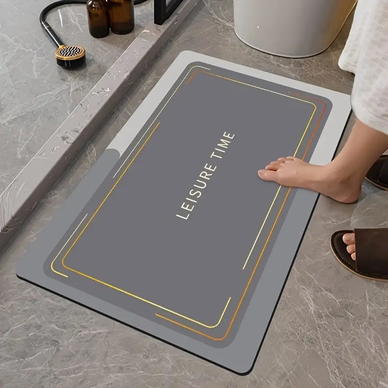 Absorbent Bath Mat - Non-Slip Modern Floor Mat