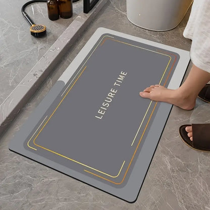 Absorbent Bath Mat - Non-Slip Modern Floor Mat
