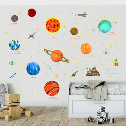 Planet Stars Wall Stickers for Children's Room Decor