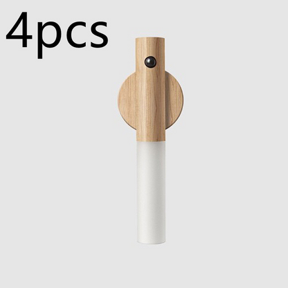 Wood-Finish Motion Sensor Night Light with Magnetic Base