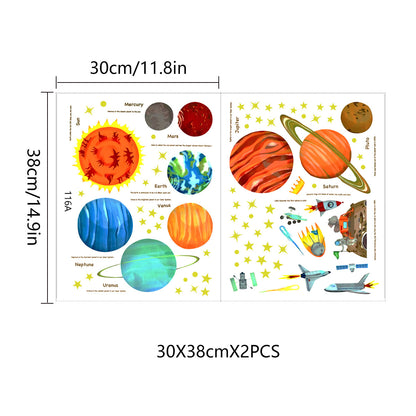 Planet Stars Wall Stickers for Children's Room Decor