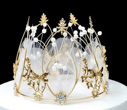 Handmade Crown Cake Decoration Ornaments and Hairpieces