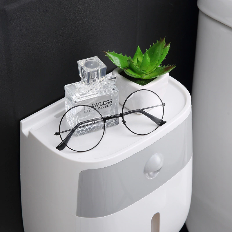 Wall-Mount Waterproof Toilet Paper Holder