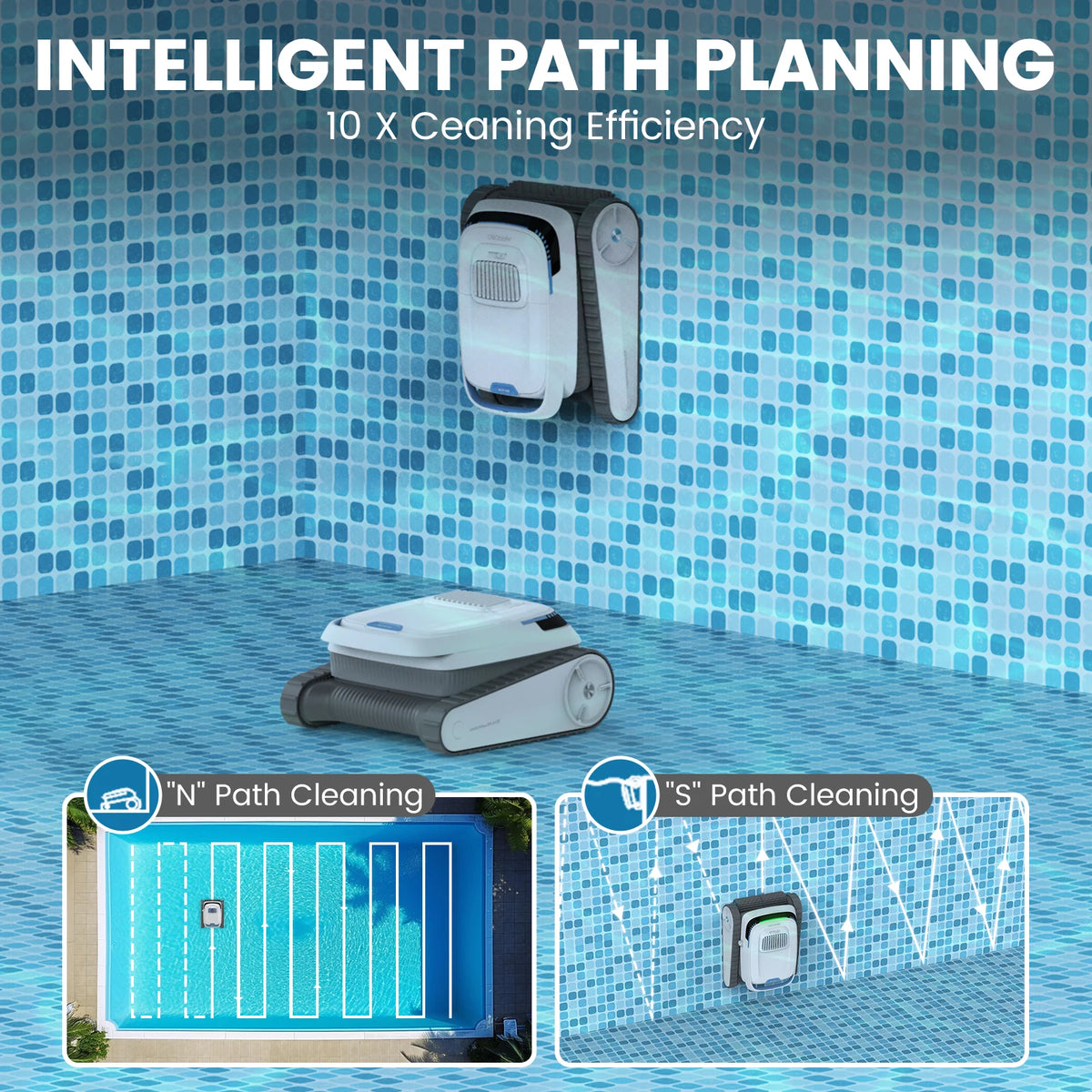 Robotic Pool Cleaner for In-Ground & Above-Ground Pools – Automatic Floor & Wall Cleaning - image 3