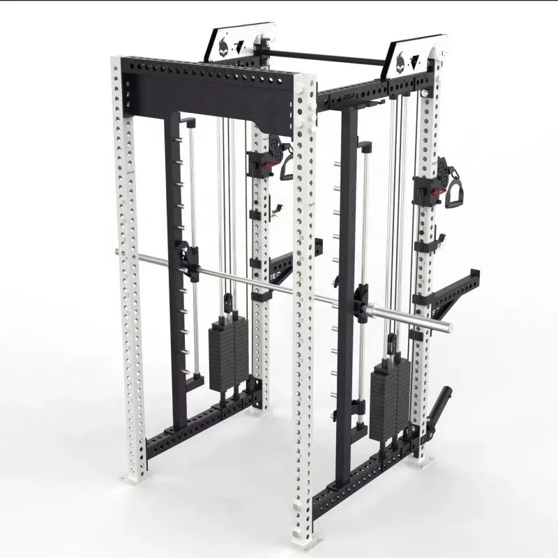 All-in-One Smith Machine Home Gym – Power Rack, Smith Bar & Cable Crossover with Dual 154 lb Weight  - image 2