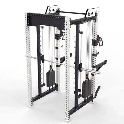 All-in-One Smith Machine Home Gym – Power Rack, Smith Bar & Cable Crossover with Dual 154 lb Weight  - image 2