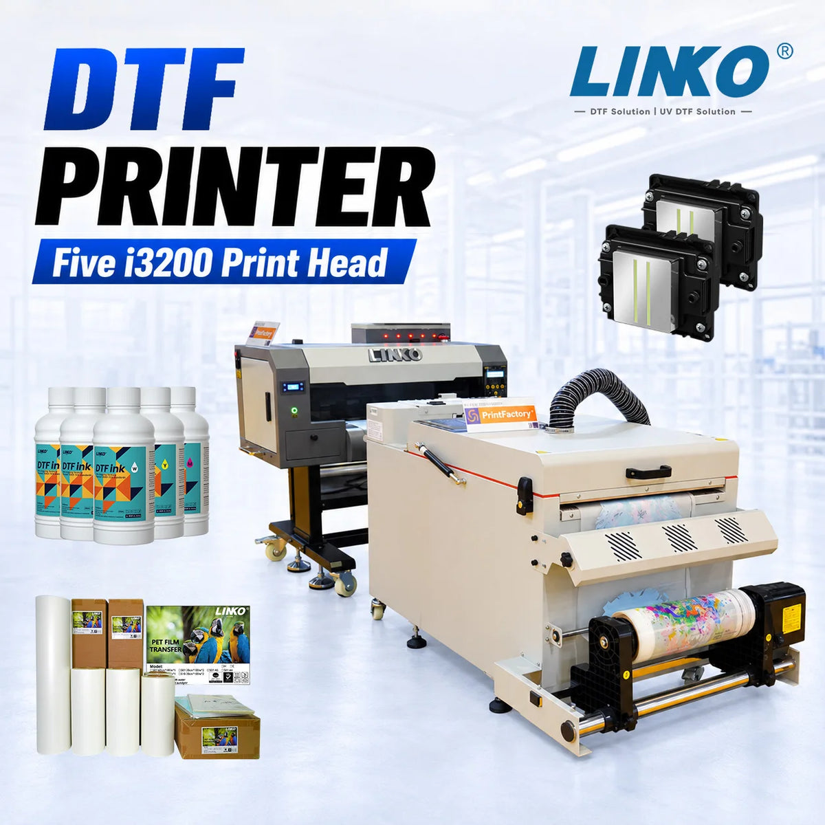 A3 DTF Printer with Dual i1600 Printheads – Direct-to-Film T-Shirt Transfer Printer - image 3