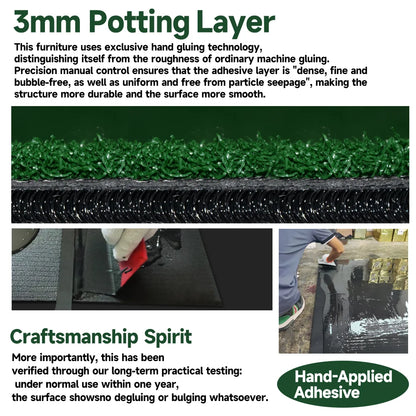 5 x 5 ft Golf Hitting Mat – 3D Spring Turf with 15 mm Shock-Absorbing Base, Left & Right Handed - image 4
