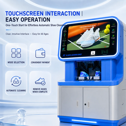 UPUS AI Shoe Washing Vending Machine – Steam Wash, Dry Clean & UV Sanitization, Touchscreen Self-Service