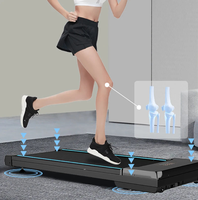 Auto incline walking pad under desk treadmill
