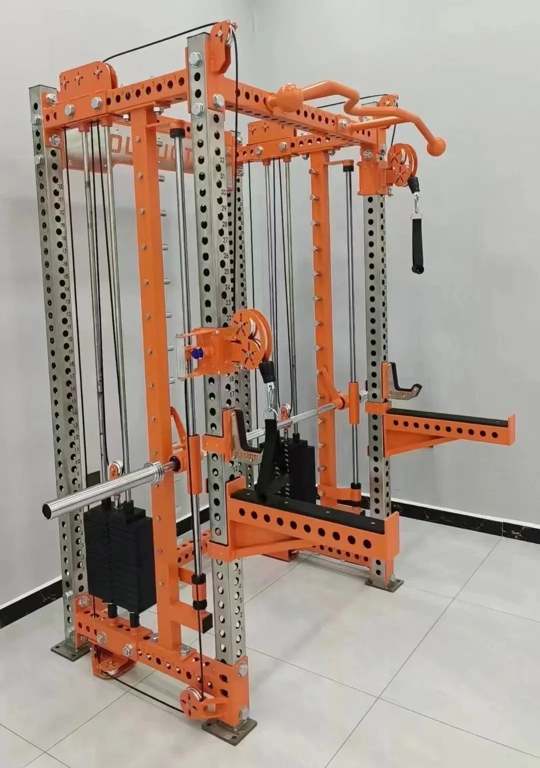 All-in-One Smith Machine Home Gym – Power Rack, Smith Bar & Cable Crossover with Dual 154 lb Weight  - image 5