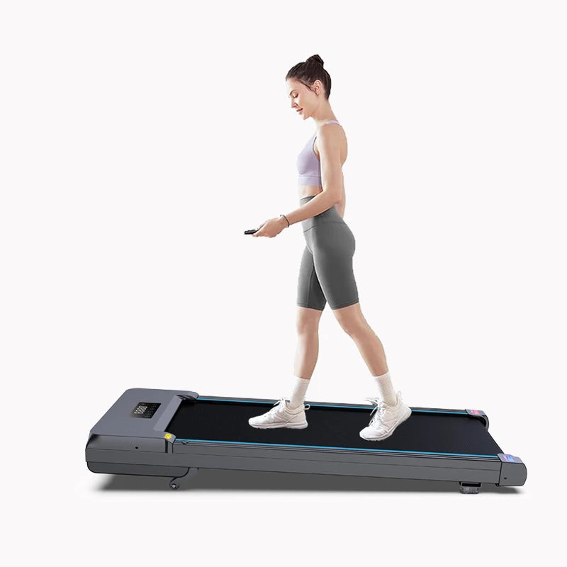 Auto incline walking pad under desk treadmill