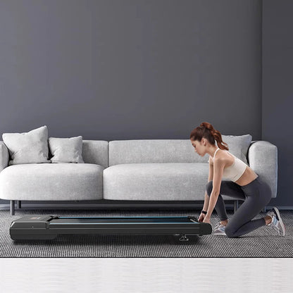 Auto incline walking pad under desk treadmill