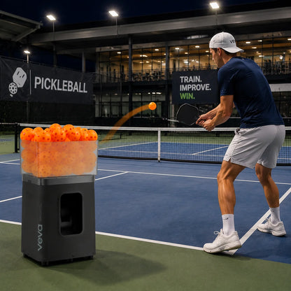 App-Controlled Pickleball Ball Machine – 50-Ball Capacity, 28 Programmable Spots, 6-Hour Battery