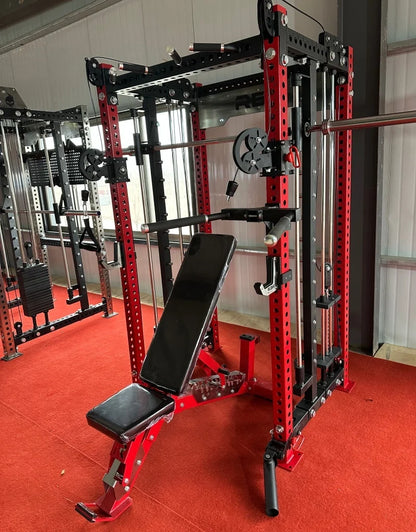 All-in-One Smith Machine Home Gym – Power Rack, Smith Bar & Cable Crossover with Dual 154 lb Weight  - image 4