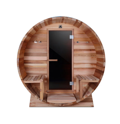Outdoor Barrel Sauna – Canadian Red Cedar or White Pine, Wood-Burning or Electric Heater Options - image 6