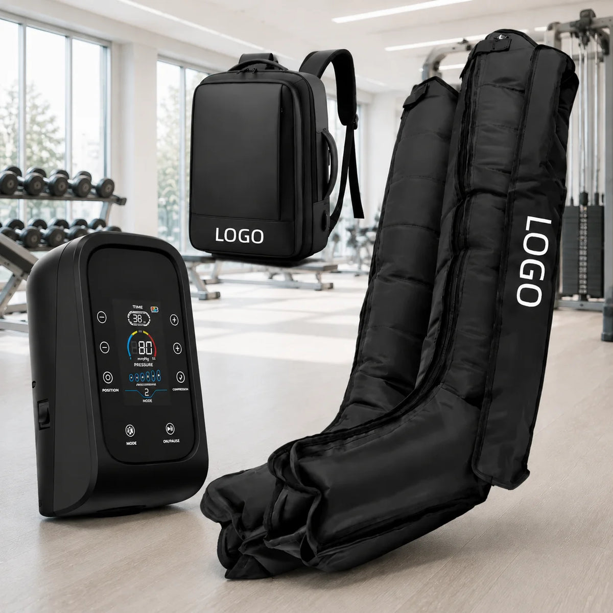 Air Compression Recovery Boots – Sequential Leg Massager, 30-260 mmHg, 6 Modes, 5000mAh Battery