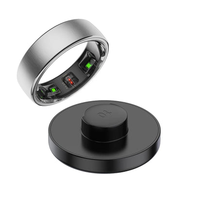 Smart Ring with Charging Case – Sleep, Heart Rate & SpO2 Tracking, 5ATM Waterproof, No Subscription