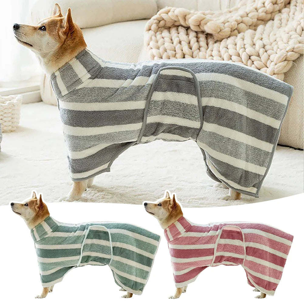 Quick-Drying Dog Bathrobe – Soft, Absorbent Towel Wrap