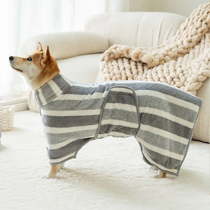 Quick-Drying Dog Bathrobe – Soft, Absorbent Towel Wrap