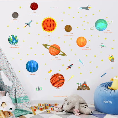 Planet Stars Wall Stickers for Children's Room Decor