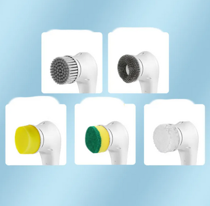 5-in-1 Cordless Electric Spin Scrubber – Rechargeable Multi-Surface Cleaning Brush