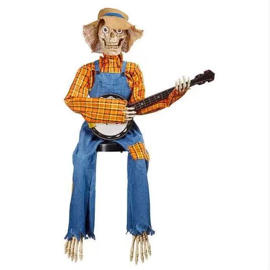 Skeleton Banjo Halloween Decoration – Classic & Light-Up Styles