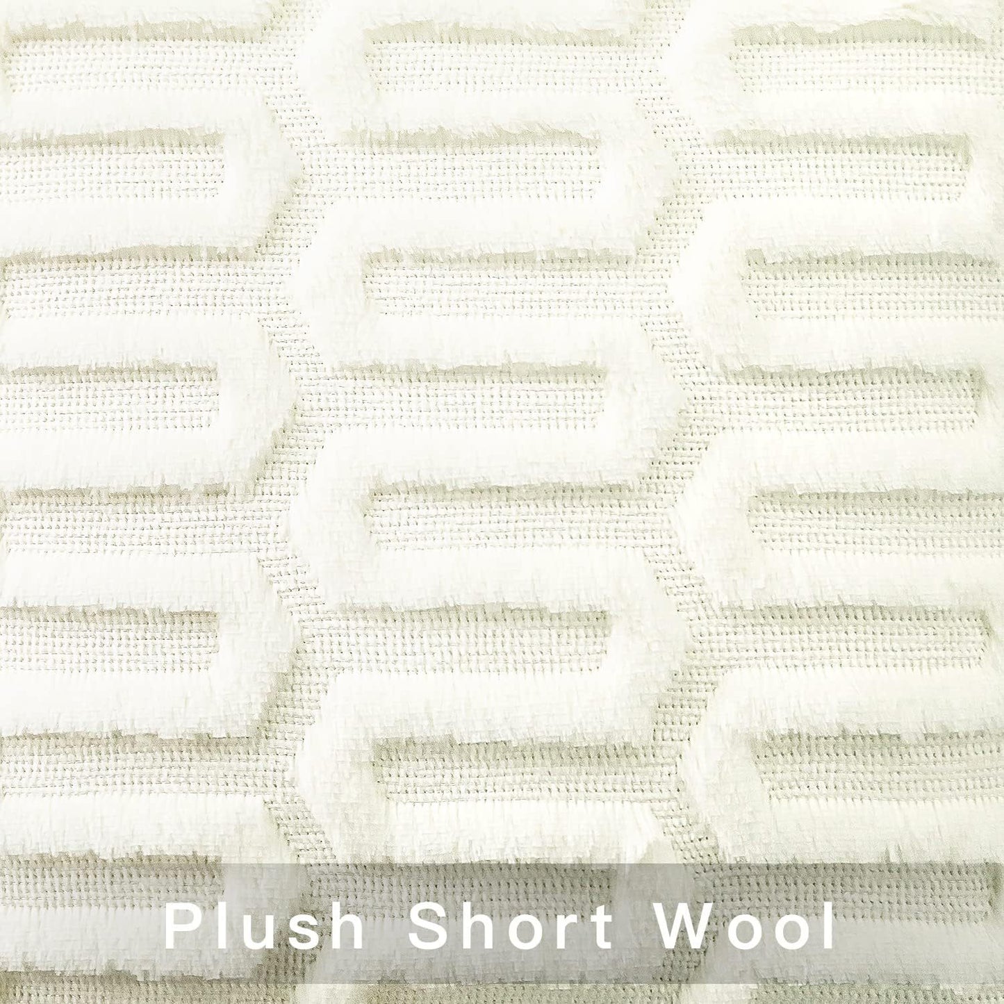 Creative Geometric Plush Pillow Cover for Living Room