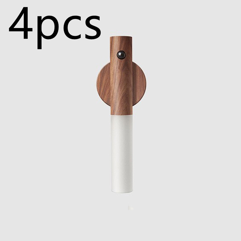 Wood-Finish Motion Sensor Night Light with Magnetic Base