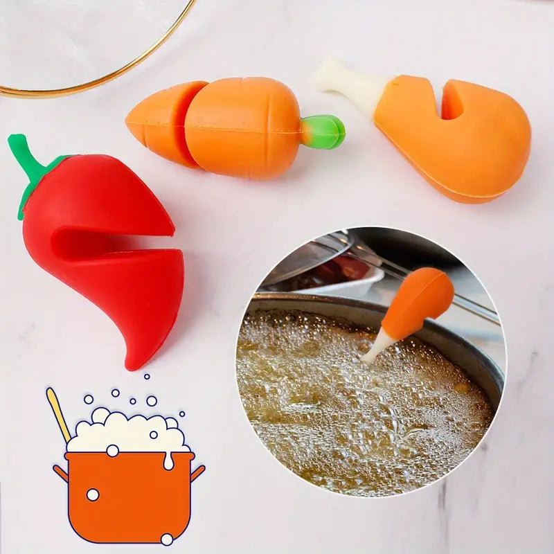 Creative Silicone Chili Carrot Chicken Leg Pot Cover