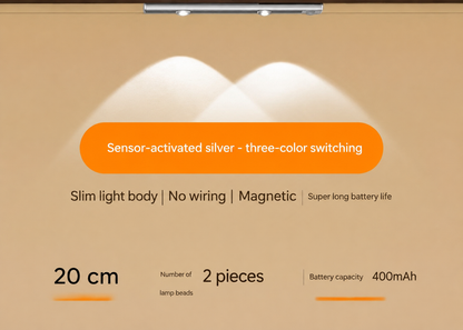 20cm Dimmable Motion Sensor Cabinet Light with 3 Color Mode