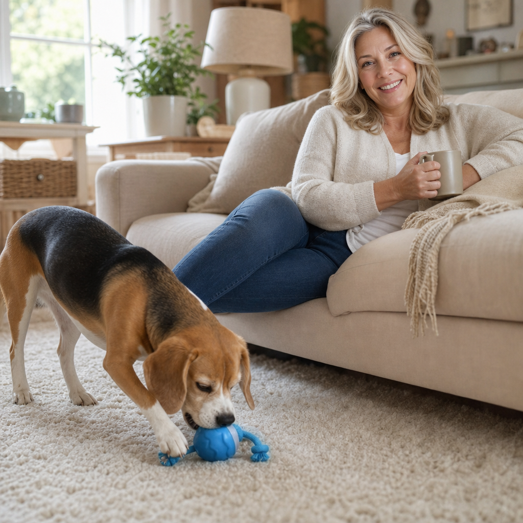 (Buy 1 Get 1 FREE) - Sound-Activated Interactive Rolling Ball Dog Toy