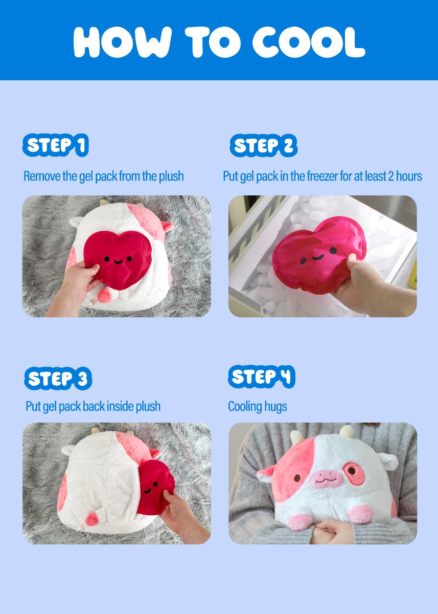 Strawberry Cow Heatable Plush